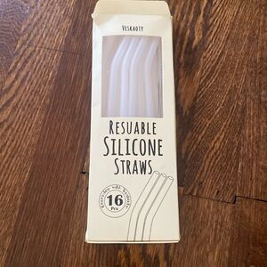 Reusable silicone straws